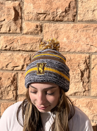 Zephyr® Striped Heathered W Bucking Horse Beanie with Pom