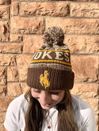 Zephyr® Wyoming Stripe Heaterd Athletic W Beanie with Pom