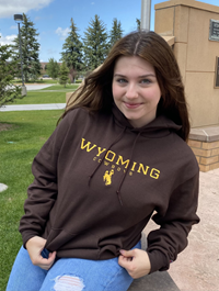 Champion® Powerblend Wyoming Cowboys Embriodered Hood (142552811167) Champion® Powerblend Wyoming Cowboys Embriodered Hood