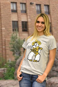 Gear for Sports® Womens Wyoming Cowboys Pistol Pete Tee
