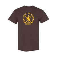 Tee S/S University of Wyoming Club Hockey -  brown