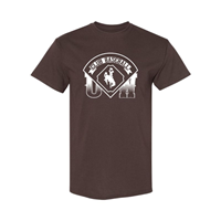 Tee S/S Club Baseball Over Bucking Horse UW -  brown