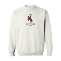 Crew Bucking Horse Over Equestrian Club -  white