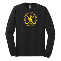 Tee L/S University of Wyoming Club Hockey -  black