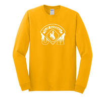Tee L/S Club Baseball Over Bucking Horse UW -  gold