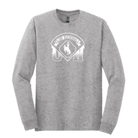 Tee L/S Club Baseball Over Bucking Horse UW -  grey