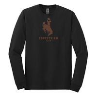 Tee L/S Bucking Horse Over Equestrian Club -  black