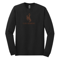 Tee L/S Bucking Horse Over Club Swimming -  black