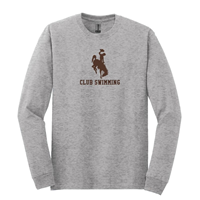 Tee L/S Bucking Horse Over Club Swimming -  grey