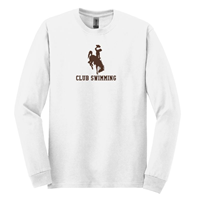 Tee L/S Bucking Horse Over Club Swimming -  white