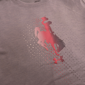 Under Armour® Youth Girl's Tech Tee with Gradient Bucking Horse -  1