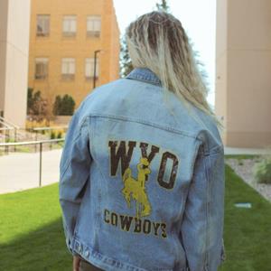 Gameday Social® WYO Bucking Hore Cowboys Denim Jacket