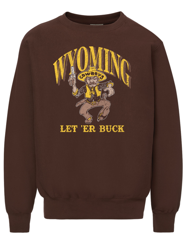 MV Sport® Crew Vintage Wyoming over Pistol Pete Let 'Er Buck (SKU 143425231167)