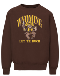 MV Sport® Crew Vintage Wyoming over Pistol Pete Let 'Er Buck
