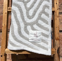 Logo Brands Luxe Throw Sherpa Blanket with Bucking Horse Patch