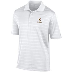 Champion® Polo Textured with Embroidered Bucking Horse over Wyoming Left Chest