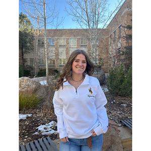 Champion® Women's 1/4 Zip Powerblend Bucking Horse over Wyoming Embroidered
