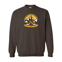Crew University of Wyoming Club Hockey Circlular Logo -  brown