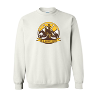 Crew University of Wyoming Club Hockey Circlular Logo -  white