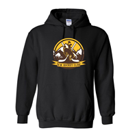 Hood University of Wyoming Club Hockey Circlular Logo -  black