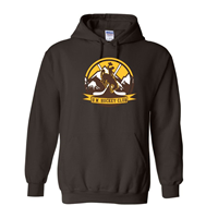 Hood University of Wyoming Club Hockey Circlular Logo -  brown