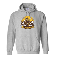 Hood University of Wyoming Club Hockey Circlular Logo -  grey