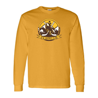 Tee L/S University of Wyoming Club Hockey Circlular Logo -  gold