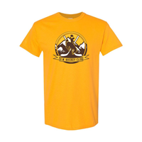 Tee S/S University of Wyoming Club Hockey Circlular Logo -  gold