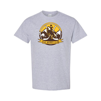 Tee S/S University of Wyoming Club Hockey Circlular Logo -  grey