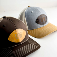Alexis Drake Trucker Cap with Leather Patch UW Football