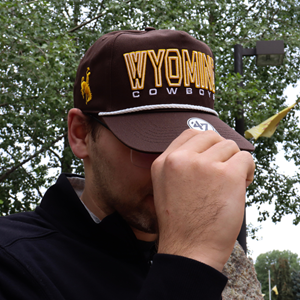 '47® Wyoming over Cowboys Trucker Cap with Rope (144057231601) '47® Wyoming over Cowboys Trucker Cap with Rope