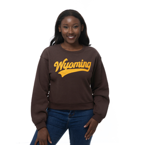 Zoozatz® Embroidered Wyoming Script Crew