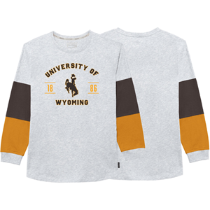 Locale® University of Wyoming Blocked Long Sleeve Tee - main view