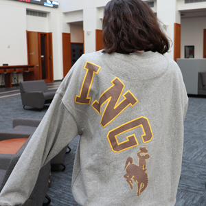 Gameday Social® Arched Wyoming Across Front and Back Crew -  1