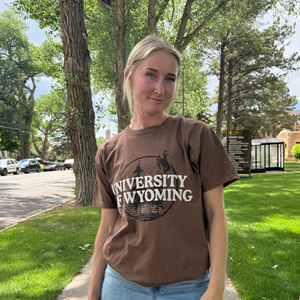 Gear® Comfort Wash University of Wyoming Ragtime Puff Unisex Short Sleeve Tee