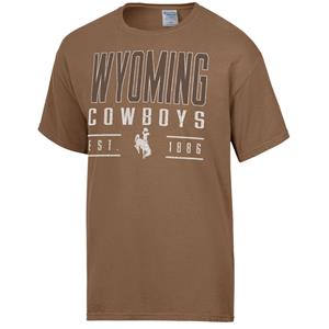 Champion® Comfort Wash Distressed Wyoming Cowboys Est 1886 Tee