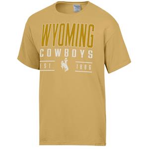 Champion® Comfort Wash Distressed Wyoming Cowboys Est 1886 Tee