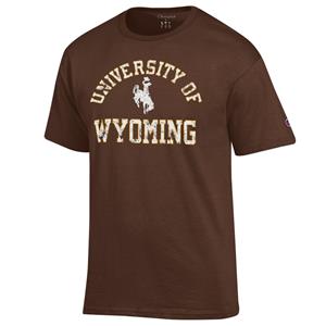 Champion® Textured University of Wyoming Bucking Horse Tee - 1 (SKU: 144475011185) Champion® Textured University of Wyoming Bucking Horse Tee - 1