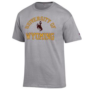Champion® Textured University of Wyoming Bucking Horse Tee - 2 (SKU: 144475011185) Champion® Textured University of Wyoming Bucking Horse Tee - 2