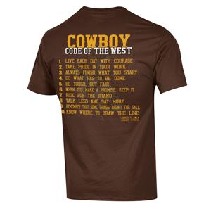Champion® Bucking Horse on Left Chest with Code of the West on Back Tee