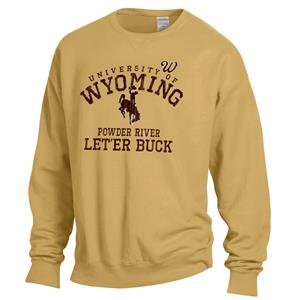Gear® Comfort Wash Univeristy of Wyoming  Powder River Let'er Buck Distressed Crew -  1