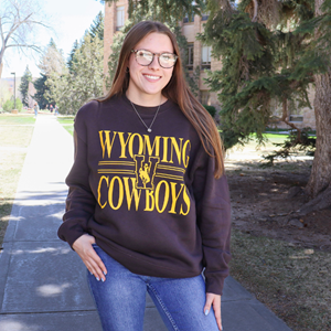 Gear® Wyoming Cowboys with Center Athletic W Crew - main view