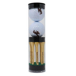 Neil Enterprises® 2 Pack Bucking Horse Golf Balls with Wyoming Tees - main view