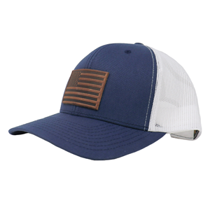 Range Leather American Flag Leather Patch Navy Cap - main view