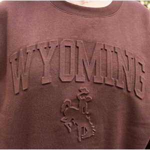 Blue 84®  Embossed Wyoming Bucking Horse Crew -  1