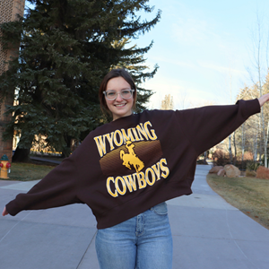 New Era® Stripe Wyoming Cowboys Throwback Crew -  1