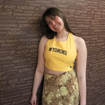 Hype and Vice® Arched Wyoming Tied Tailgate Tank Top