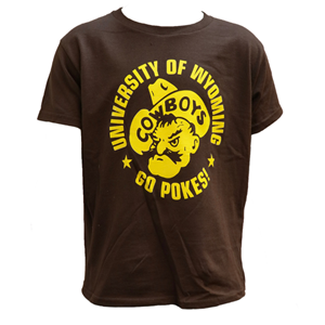 University Store® University of Wyoming Circle Pistol Pete Head Tee -  1