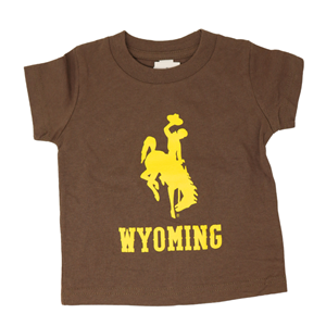 University Store® Bucking Horse over Wyoming Tee -  brown