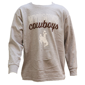 University Store® Wyoming Cowboys Script over Bucking Horse Long Sleeve Tee -  2